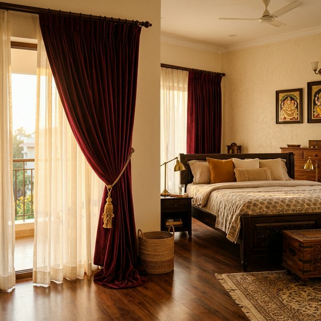 Deluxe Curtains — Oviyas Fabrics, Vellore